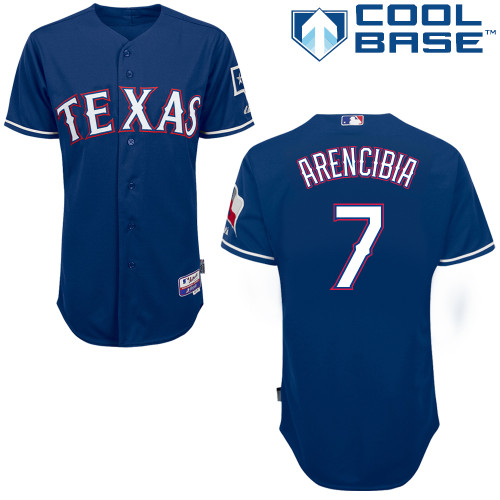 J-P Arencibia #7 Youth Baseball Jersey-Texas Rangers Authentic Alternate Blue 2014 Cool Base MLB Jersey